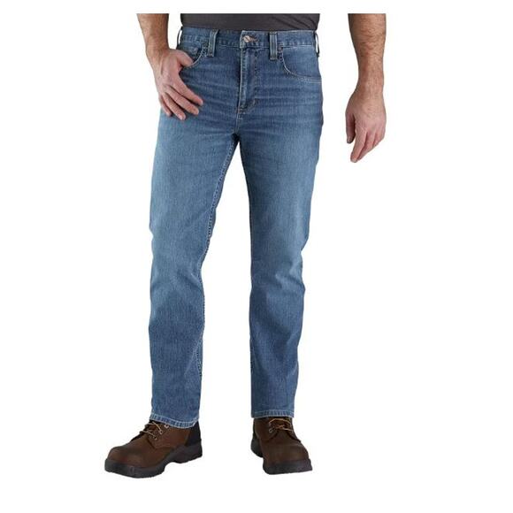 Carhartt Blue Denim Jeans Rugged Flex Straight Leg (34/29.5) - Picture 1 of 8